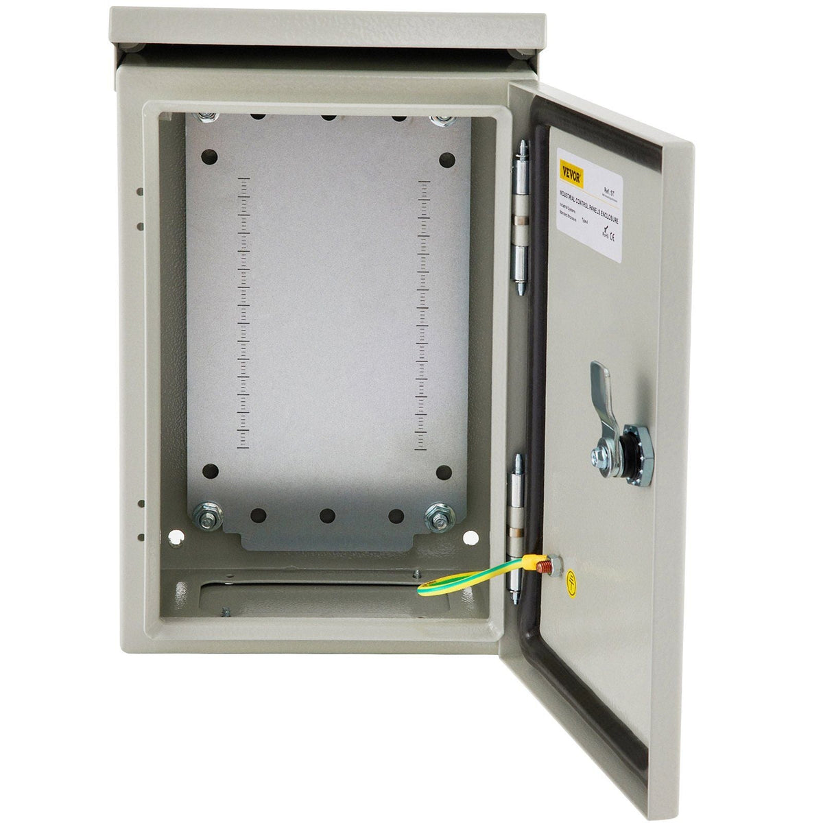 Electrical Enclosure, 12x8x8in, Tested to UL Standards NEMA 4 Outdoor Enclosure, IP65 Waterproof & Dustproof Cold-Rolled Carbon Steel Hinged Junction Box for Outdoor Indoor Use, with Rain Hood