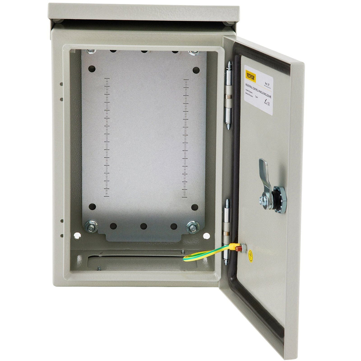 Electrical Enclosure, 16x12x8", Tested to UL Standards NEMA 4 Outdoor Enclosure, IP65 Waterproof & Dustproof Cold-Rolled Carbon Steel Hinged Junction Box for Outdoor Indoor Use, with Rain H