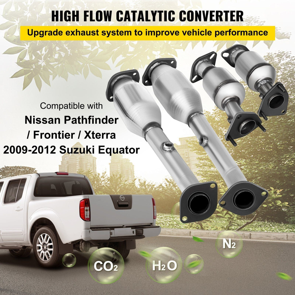 Exhaust Manifold 05-11 Nissan Frontier Exhaust Manifold Bolts Gasket Combination 4.0L OEM Quality High Flow Catalytic Converter for 2005-2011 Nissan Frontier/Xterra/Pathfinder(EPA Compliant)
