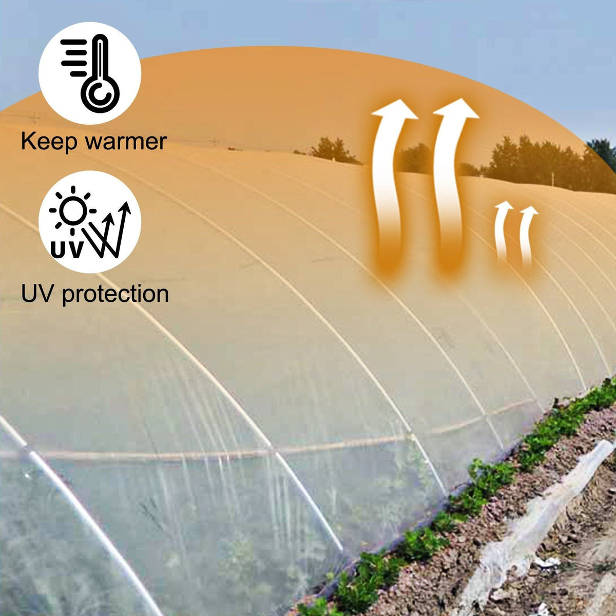 Greenhouse Film 25 x 40 ft, Greenhouse Polyethylene Film 6 Mil Thickness, Greenhouse Plastic Greenhouse Clear Plastic Film UV Resistant, Polyethylene Film Keep Warming, Superior Strength