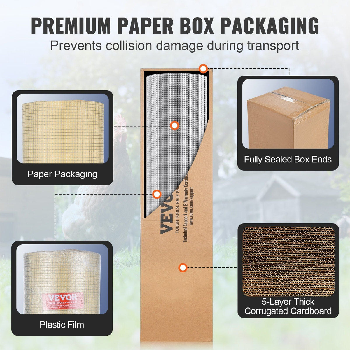 Hardware Cloth, 1/4 inch 36in x 100 ft 23 Gauge, Hot Dipped Galvanized Wire Mesh Roll, Chicken Wire Fencing, Wire Mesh for Rabbit Cages, Garden, Small Rodents