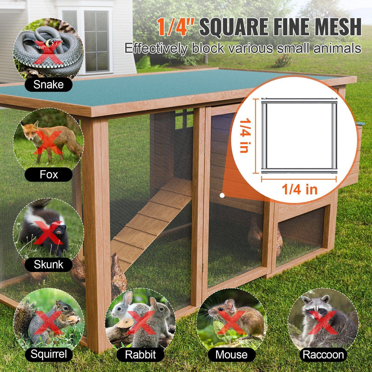 Hardware Cloth, 1/4 inch 48in x 100 ft 23 Gauge, Hot Dipped Galvanized Wire Mesh Roll, Chicken Wire Fencing, Wire Mesh for Rabbit Cages, Garden, Small Rodents