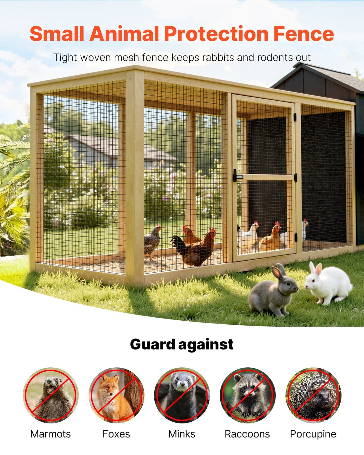 Hardware Cloth 36 in x 25 ft, 2 x 3 in Mesh 16 Gauge Galvanized Wire Mesh Roll, Weather-Resistant Vinyl Coated Chicken Wire Fencing, Heavy Duty Welded Garden Plant Fencing for Rabbit Cage Snake