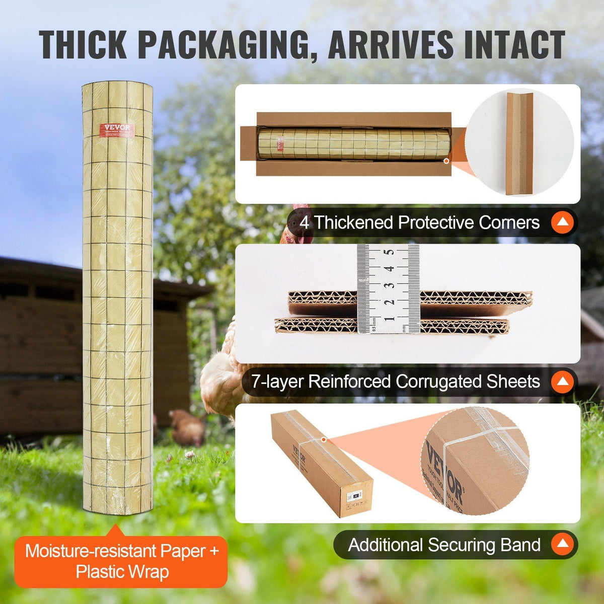 Hardware Cloth, 48'' x 50' Galvanized Wire Mesh Roll, 16 Gauge Chicken Wire Fence Roll, Vinyl Coating Metal Wire Mesh for Chicken Coop Barrier, Rabbit Snake Fences, Poultry Enclosures