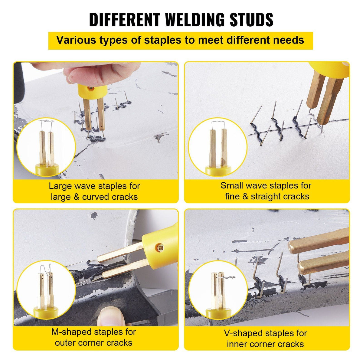 Hot Stapler Plastic Repair Kit 600 Staples Tool Box 20W Plastic Welder Kit for Plastic Repair Thermo Repair (600 Staples)