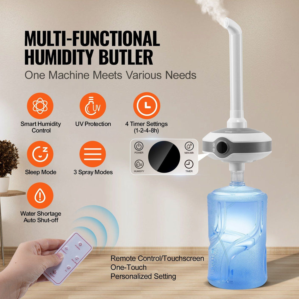 Humidifier for Large Room 1291.7 sq ft, Industrial Commercial Humidifier 560ml/h Output, Auto Shut-Off Ultrasonic Cool Mist Humidifiers for Home Greenhouse Indoor Planting Warehouse Office