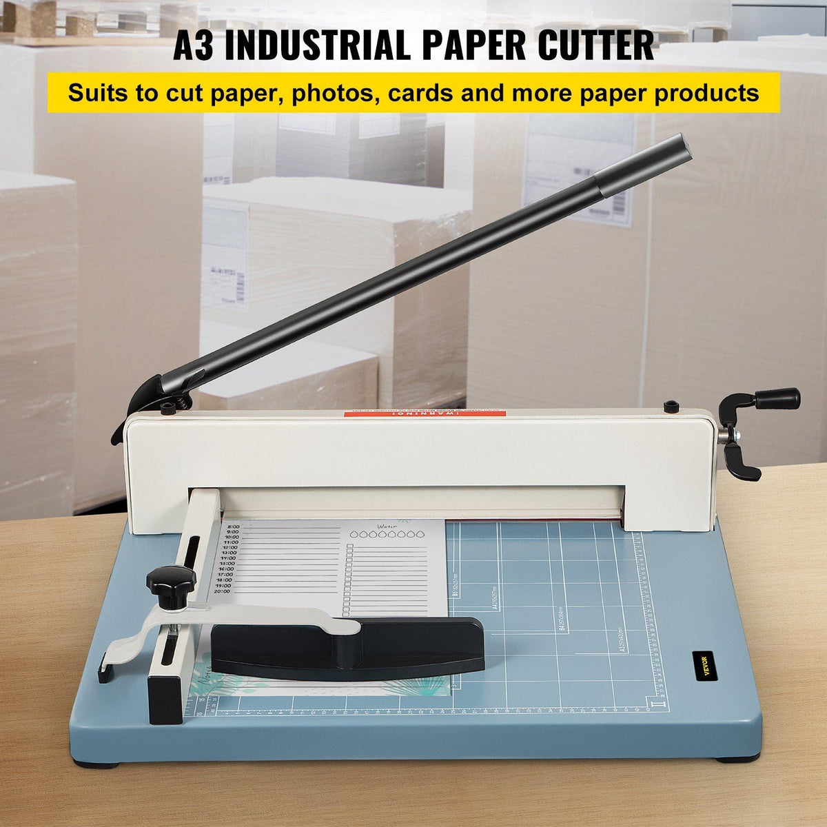 Industrial Paper Cutter A3 Heavy Duty Paper Cutter 17 Inch Paper Cutter Heavy Duty 400 Sheets Paper with Clear Cutting Guide for Offices, Schools, Businesses and Printing Shops