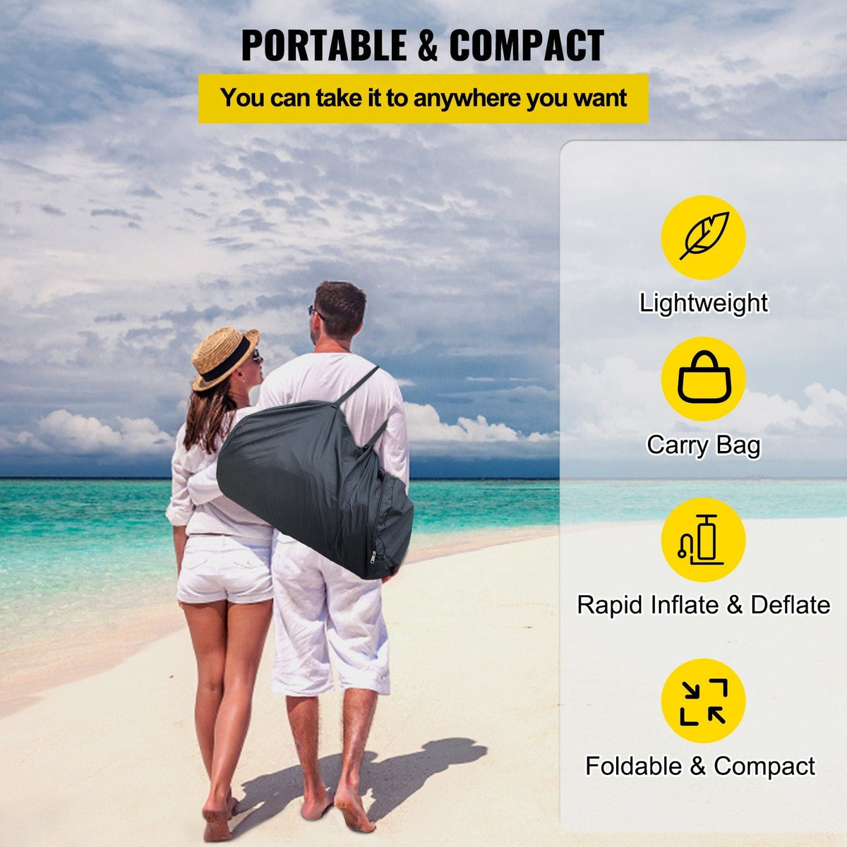 Inflatable Dock Floating Platform, 12 x 6 ft, 3-5 Person Capacity, 6 inches Thick, Swim Dock with Hand Pump, Electric Air Pump & Storage Bag, Drop Stitch PVC Non-Slip Raft for Pool Beach Ocean