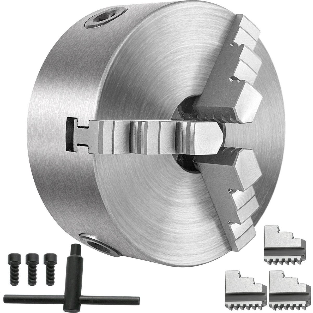 K11-125 Lathe Chuck 5", Metal Lathe Chuck Self-centering 3 Jaw, Lathe Chuck With Two Sets Of Jaws, for Grinding Machines Milling Machines