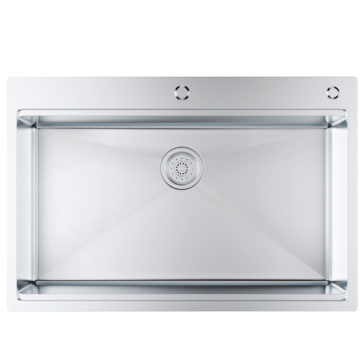 Kitchen Sink, 304 Stainless Steel Drop-In Sinks, Top Mount Single Bowl Basin with Ledge and Accessories, Household Dishwasher Sinks for Workstation, RV, Prep Kitchen, and Bar Sink, 33 inch