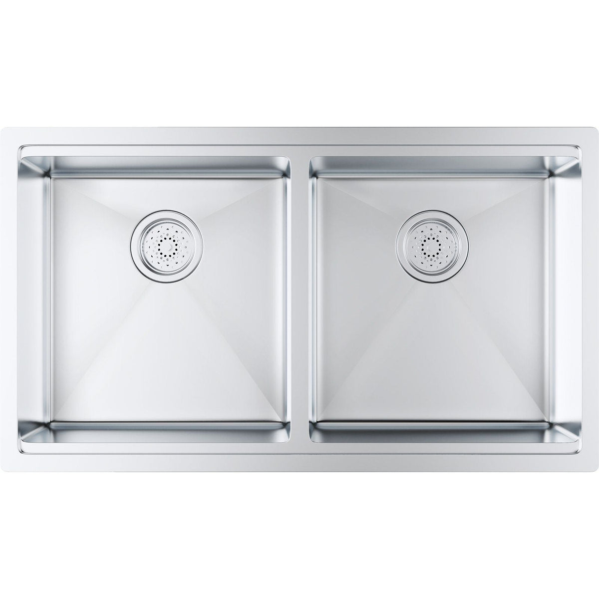 Kitchen Sink, 304 Stainless Steel Drop-In Sinks, Undermount Double Bowls Basin with Ledge and Accessories, Household Dishwasher Sinks for Workstation, RV, Prep Kitchen, and Bar Sink, 33 inch