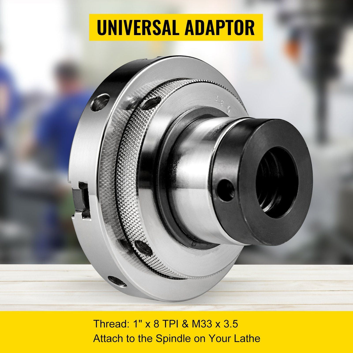 Lathe Chuck, 4inch Nova Chuck Self-centering Independent 4 Jaws Mini Wood Bowl Chuck Steel Accessories for Woodworking
