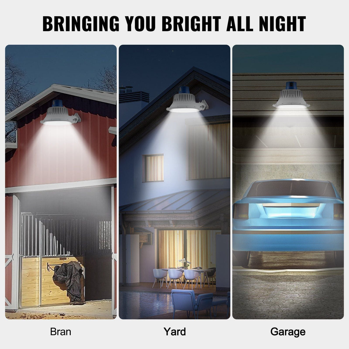 LED Barn Light, 100W 11000LM, Ultra Brightness 6000K Daylight, Dusk to Dawn Area Lights, Outdoor Security Flood Lighting, IP65 Waterproof for Outside Yard Street Garage Shed, Wall/Pole Mount