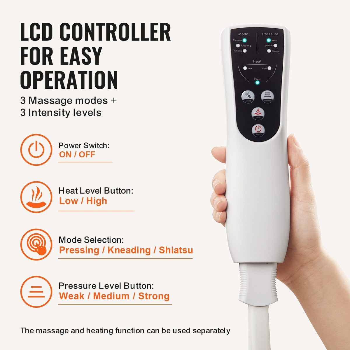 Leg Massager with Heat, Air Compression Massager for Foot and Calf, 3 Modes & 3 Intensities, 2 Heating Levels, Compression Massage Boots for Circulation and Pain Relief - Great Gift for Mom/Dad