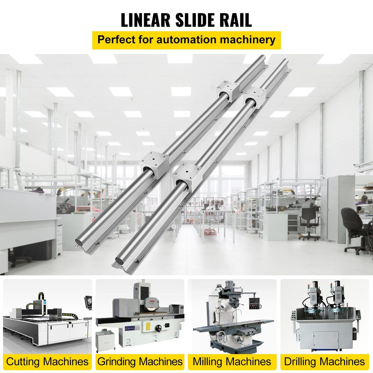 Linear Rail SBR20-800mm 2 Linear Slide Guide with 4 SBR20UU Bearing Block