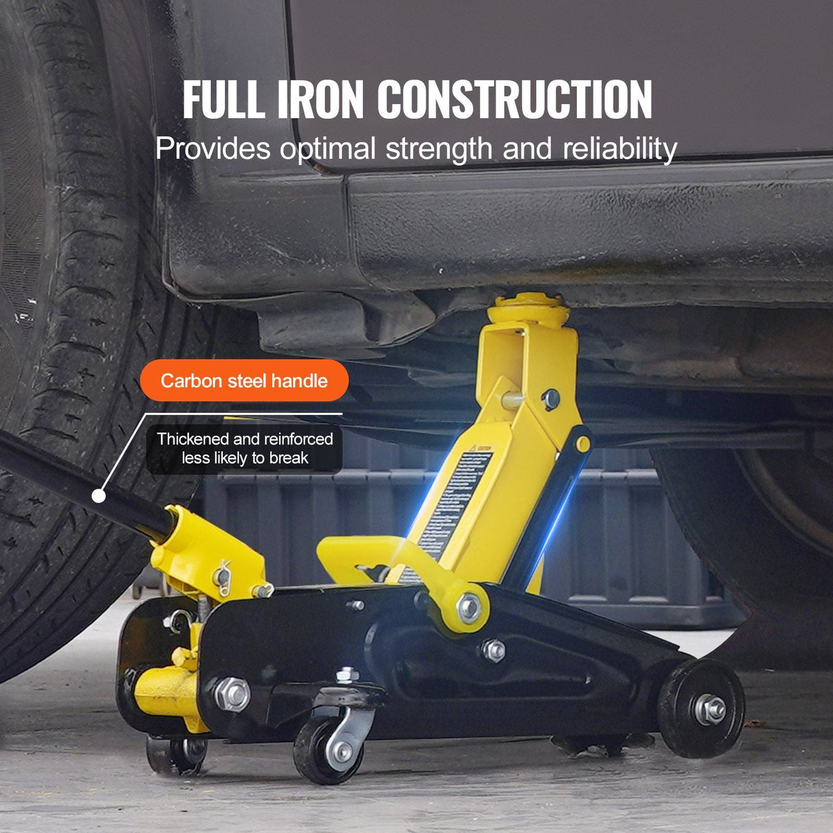 Low Profile Floor Jack 1.5 Ton Heavy Duty Single Piston Hydraulic Pump