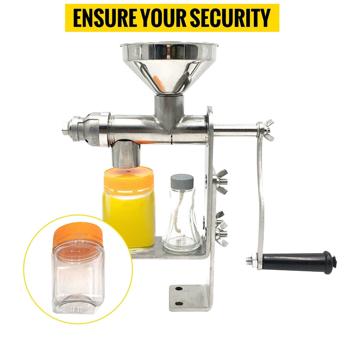 Manual Oil Press Stainless Steel Oil Press Machine Nut and Seed Oil Press Household