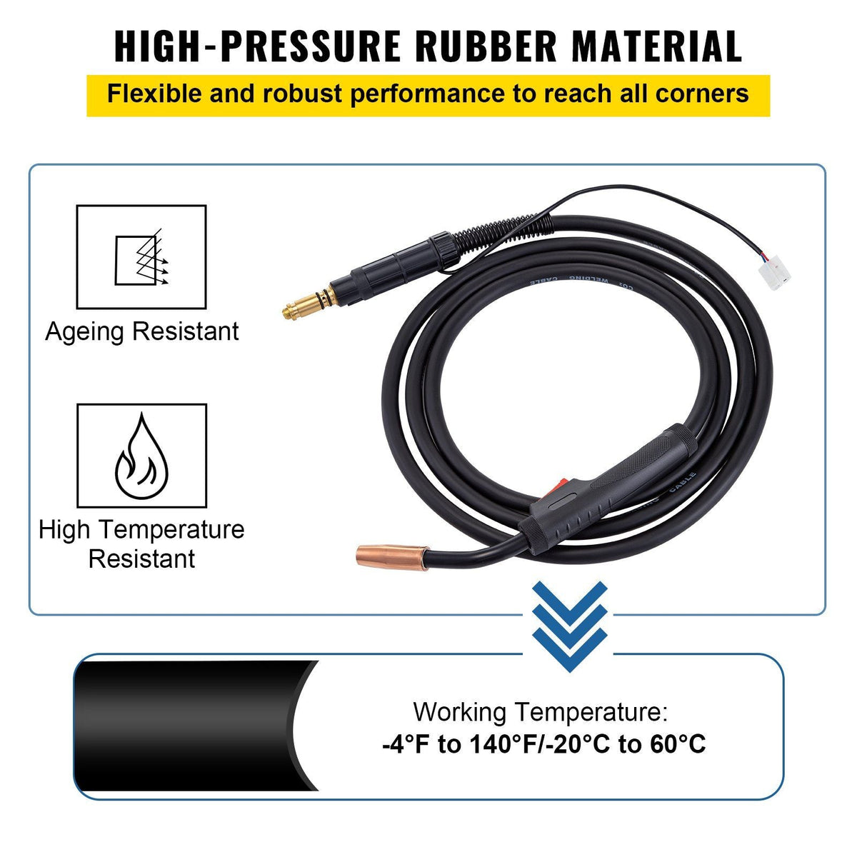 Mig Welding Gun 150Amp 11.5Ft, fit for Lincoln Welding Torch Stinger Replacement fit for Lincoln Magnum 100L (K530-5) fit 0.025 to 0.45 Inch Wire