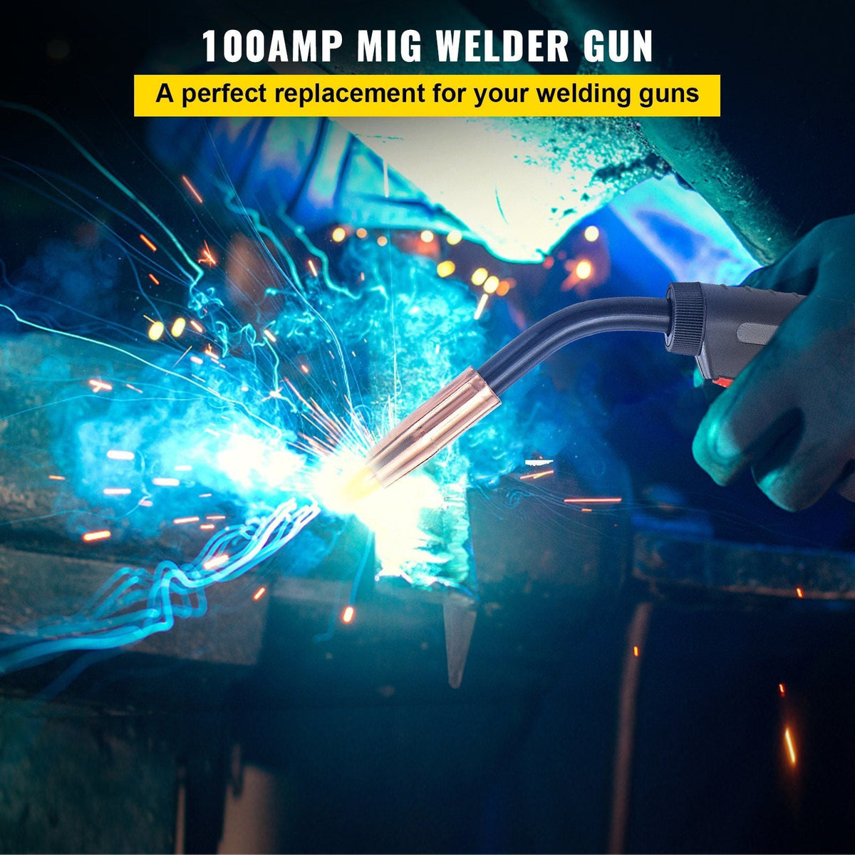 Mig Welding Gun 150Amp 11.5Ft, fit for Lincoln Welding Torch Stinger Replacement fit for Lincoln Magnum 100L (K530-5) fit 0.025 to 0.45 Inch Wire