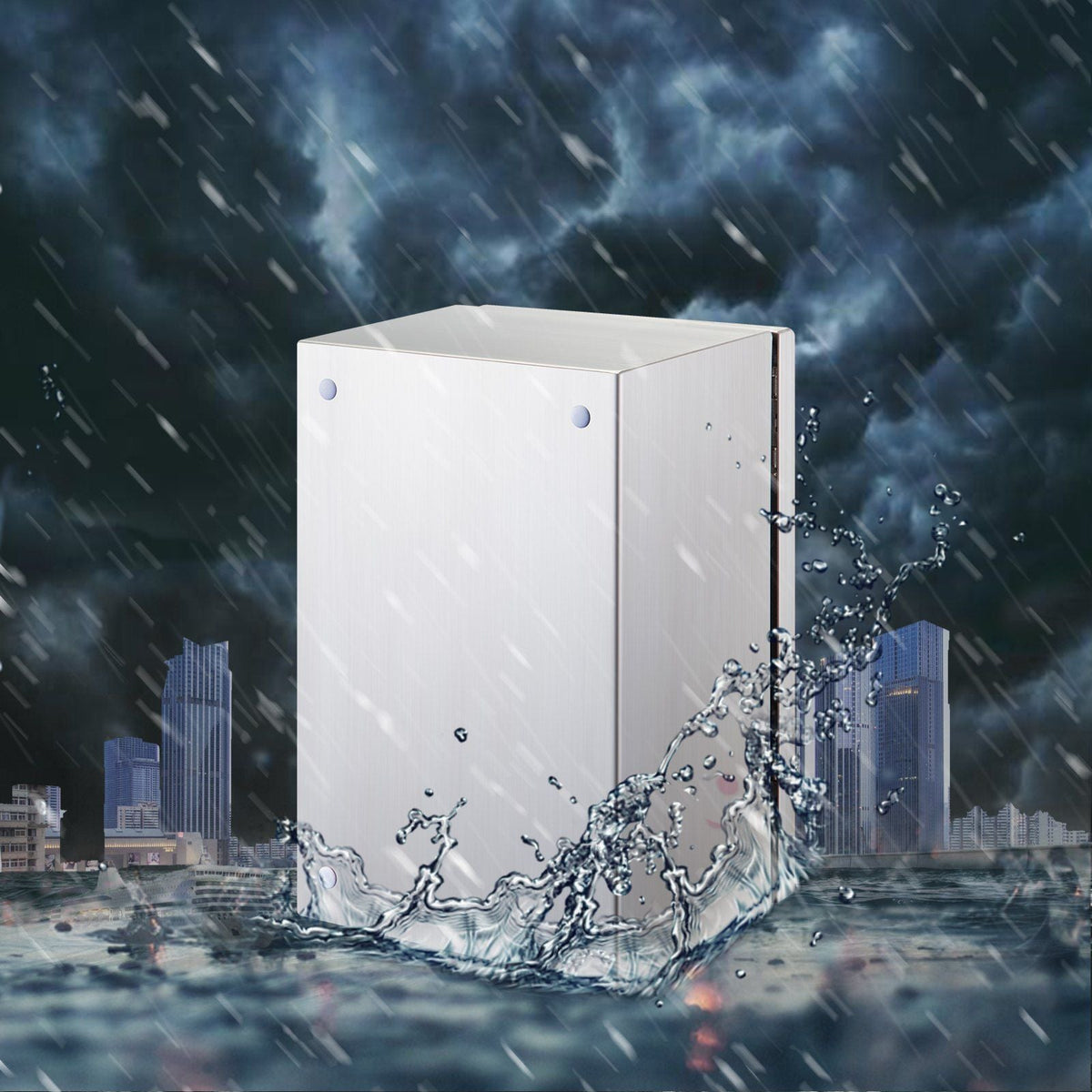 NEMA Stainless Steel Enclosure, 10 x 8 x 4'' NEMA 4X Steel Electrical Box, IP66 Waterproof & Dustproof, Outdoor/Indoor Electrical Junction Box, with Mounting Plate