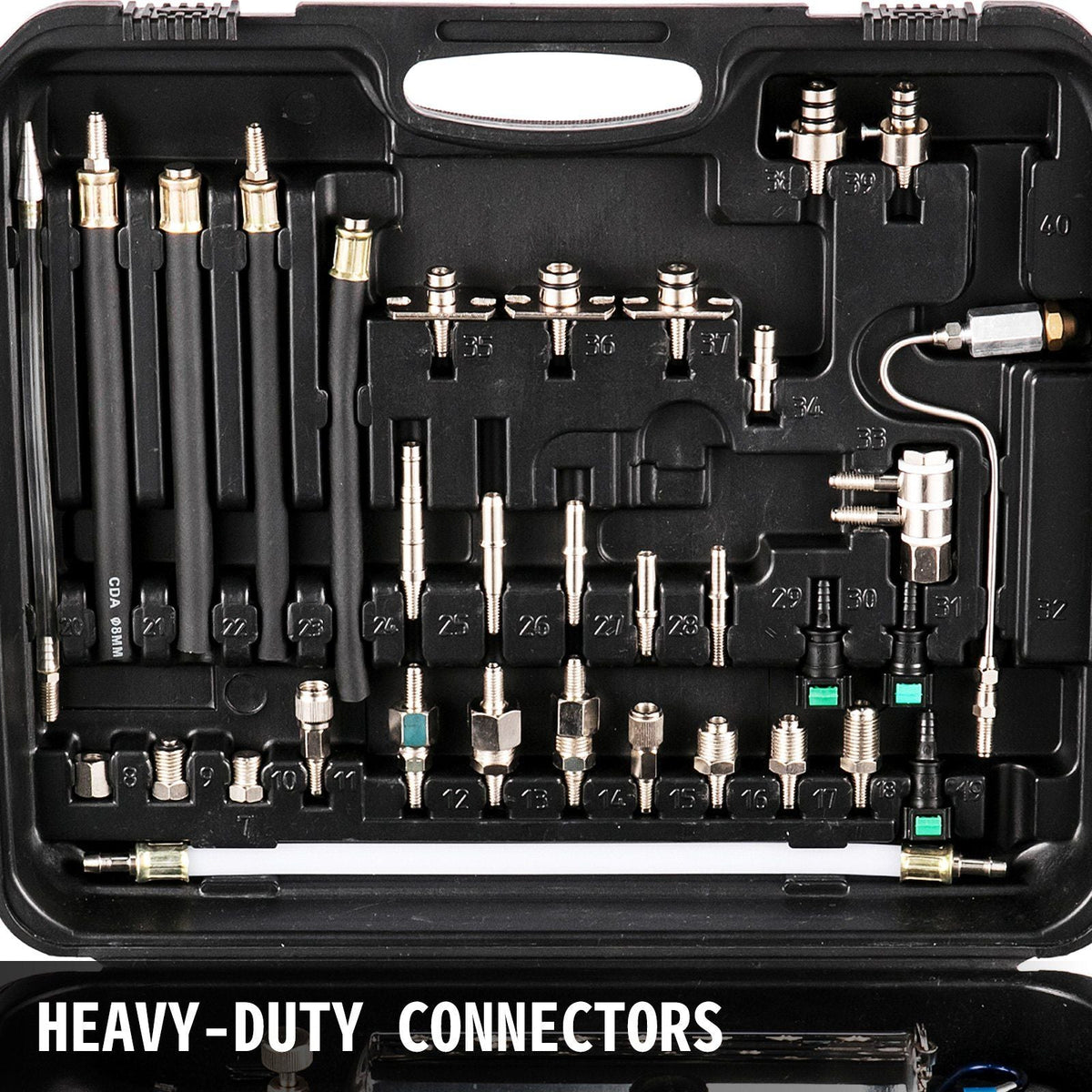 Non-dismantle Injector Cleaner 600ML Automotive Non-dismantle Gasoline Fuel Injector Tester and Cleaner Fuel System Fuel Injector Cleaner Tool Set for Petrol EFI Throttle (0-140PSI)