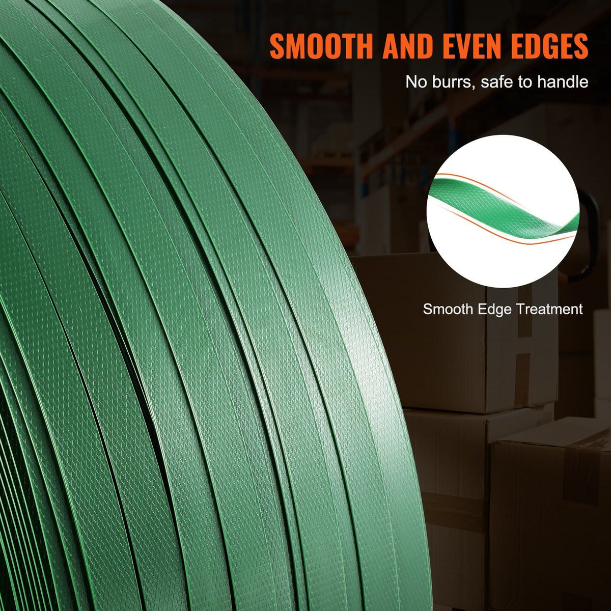 Packaging Polyester PET Strapping Roll 0.63" x 0.03" x 4000' Banding Strap