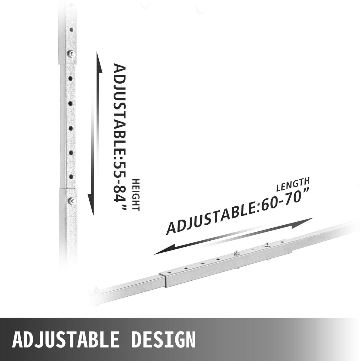 Painting Rack 5ft-7ft Adjustable Height, Automotive Paint Stand 8 Hooks, Auto Body Stand for Hoods Doors, Painting Drying Rack w/ 4 Swiveling Wheels, Paint Rack Stand, Automotive Tools, White