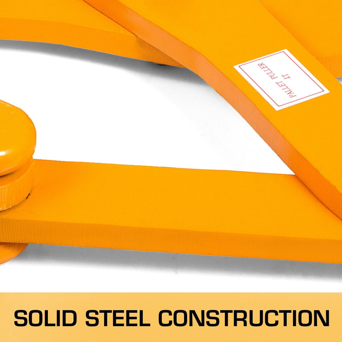 Pallet Puller, 1T Steel Single Scissor Yellow Clamp with 2205 LBS Load Capacity Grabber, 4.3 Inch Jaw Opening and 0.5 Inch Jaw Height, Hook Pulling Hoisting Tool for Forklift Chain