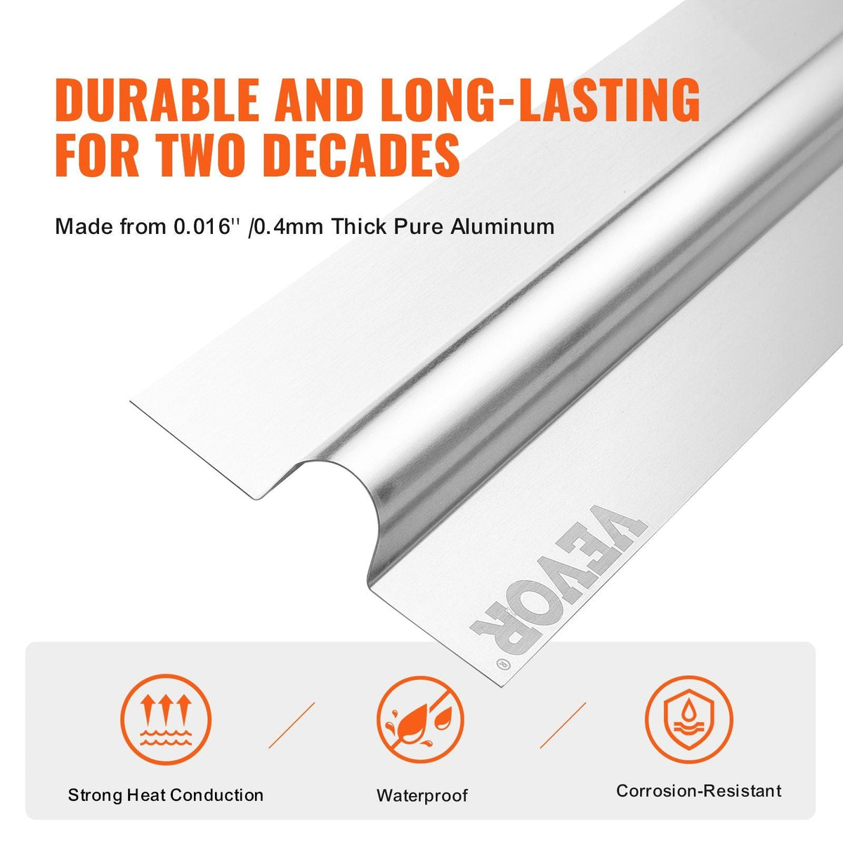 PEX Heat Transfer Plates 4 ft, Radiant Heat Plates for 3/4" PEX Pipe, Durable Aluminum & Easy Trimming and Install Underfloor Heat Tubing Plates, Perfect for Wooden Floors (100pcs)