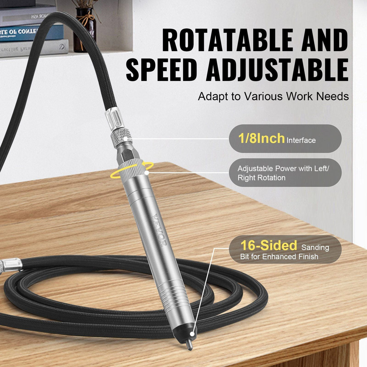 Pneumatic Engraving Pen Air Scribe 1/4" Micro Grinder Pencil Carving Tool