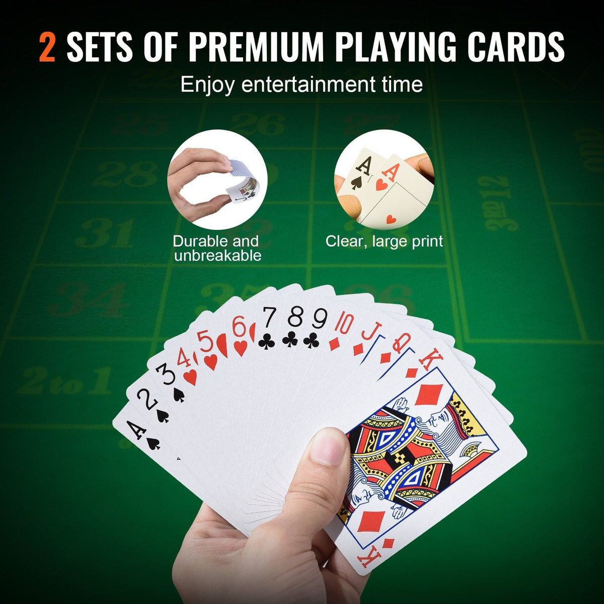 Poker Chip Set, 200-Piece Poker Set, Complete Poker Playing Game Set with Aluminum Carrying Case, 11.5 Gram Casino Chips, Cards, Buttons and Dices, for Texas Hold'em, Blackjack, Gambling