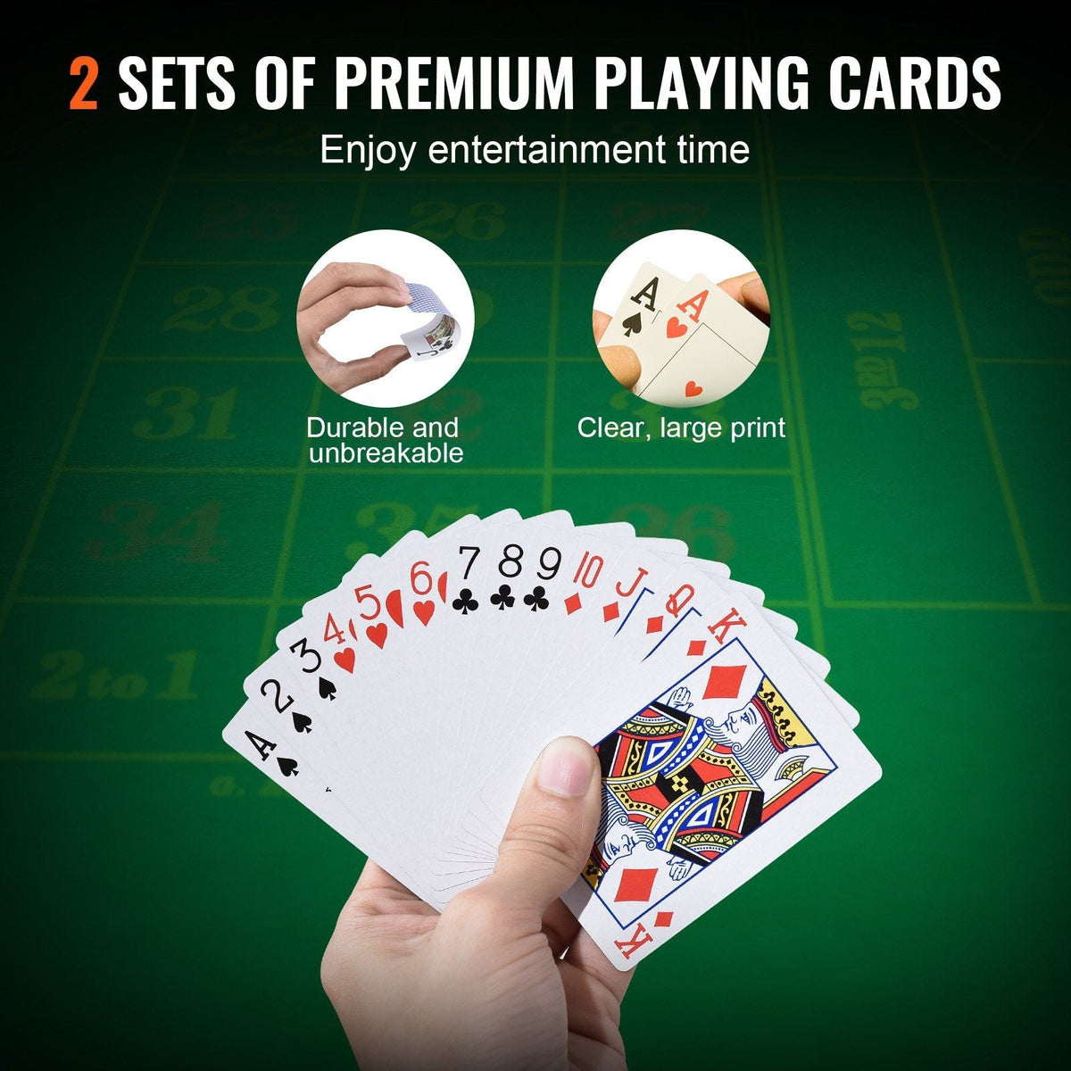Poker Chip Set, 300-Piece Poker Set, Complete Poker Playing Game Set with Aluminum Carrying Case, 11.5 Gram Casino Chips, Cards, Buttons and Dices, for Texas Hold'em, Blackjack, Gambling