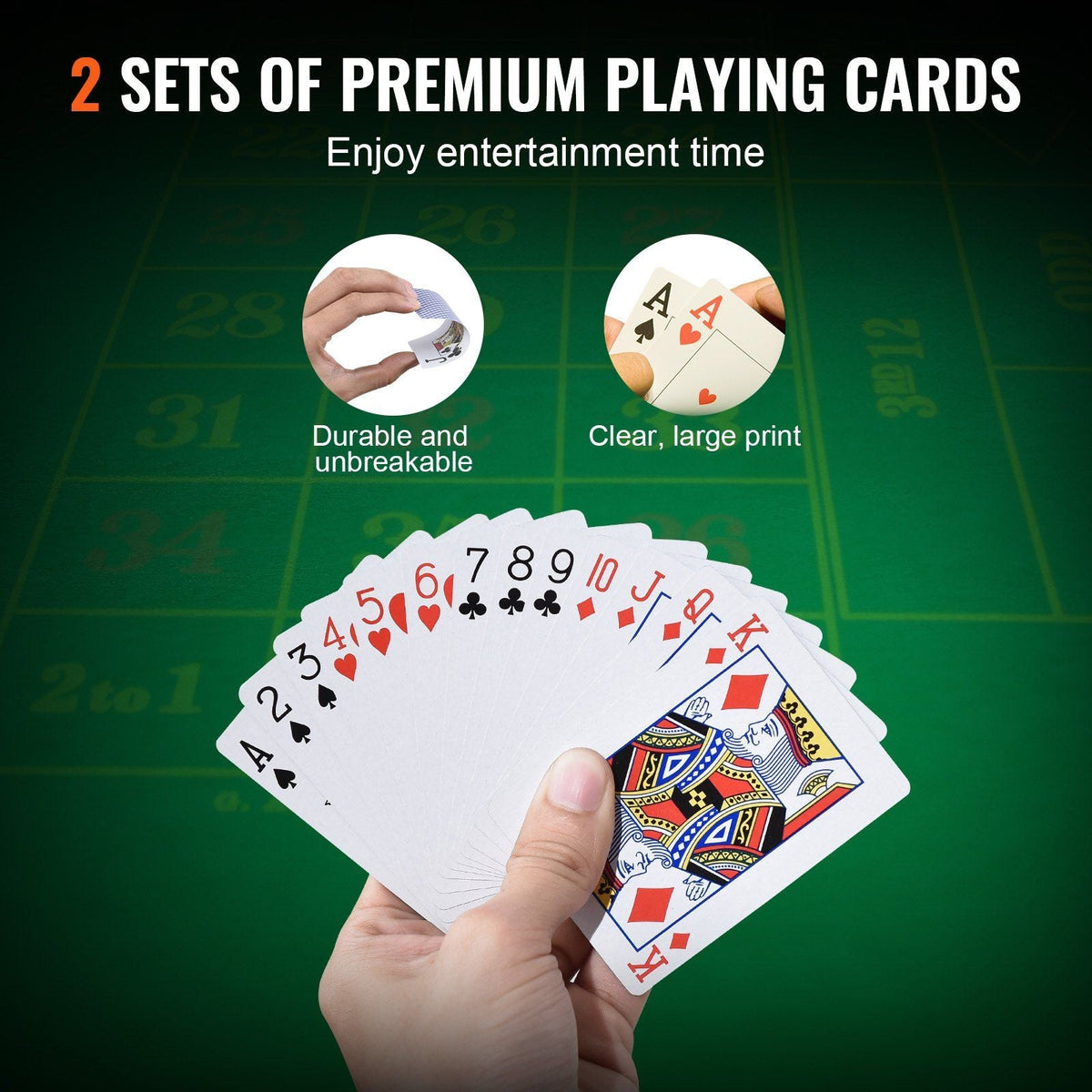 Poker Chip Set, 500-Piece Poker Set, Complete Poker Playing Game Set with Aluminum Carrying Case, 11.5 Gram Casino Chips, Cards, Buttons and Dices, for Texas Hold'em, Blackjack, Gambling