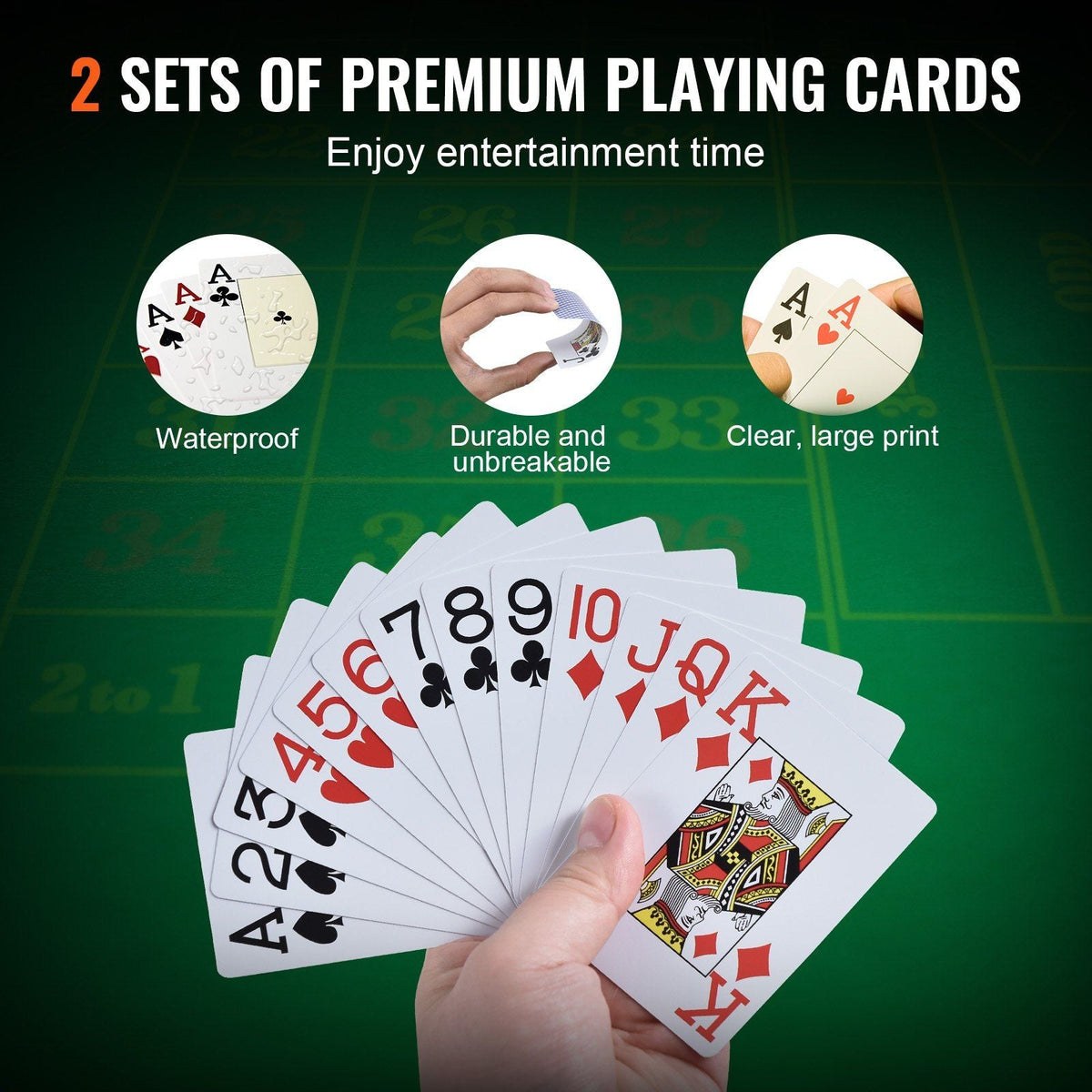 Poker Chip Set, 500-Piece Poker Set, Complete Poker Playing Game Set with Carrying Case, Heavyweight 14 Gram Casino Clay Chips, Cards, Buttons and Dices, for Texas Hold'em, Blackjack, Gambling