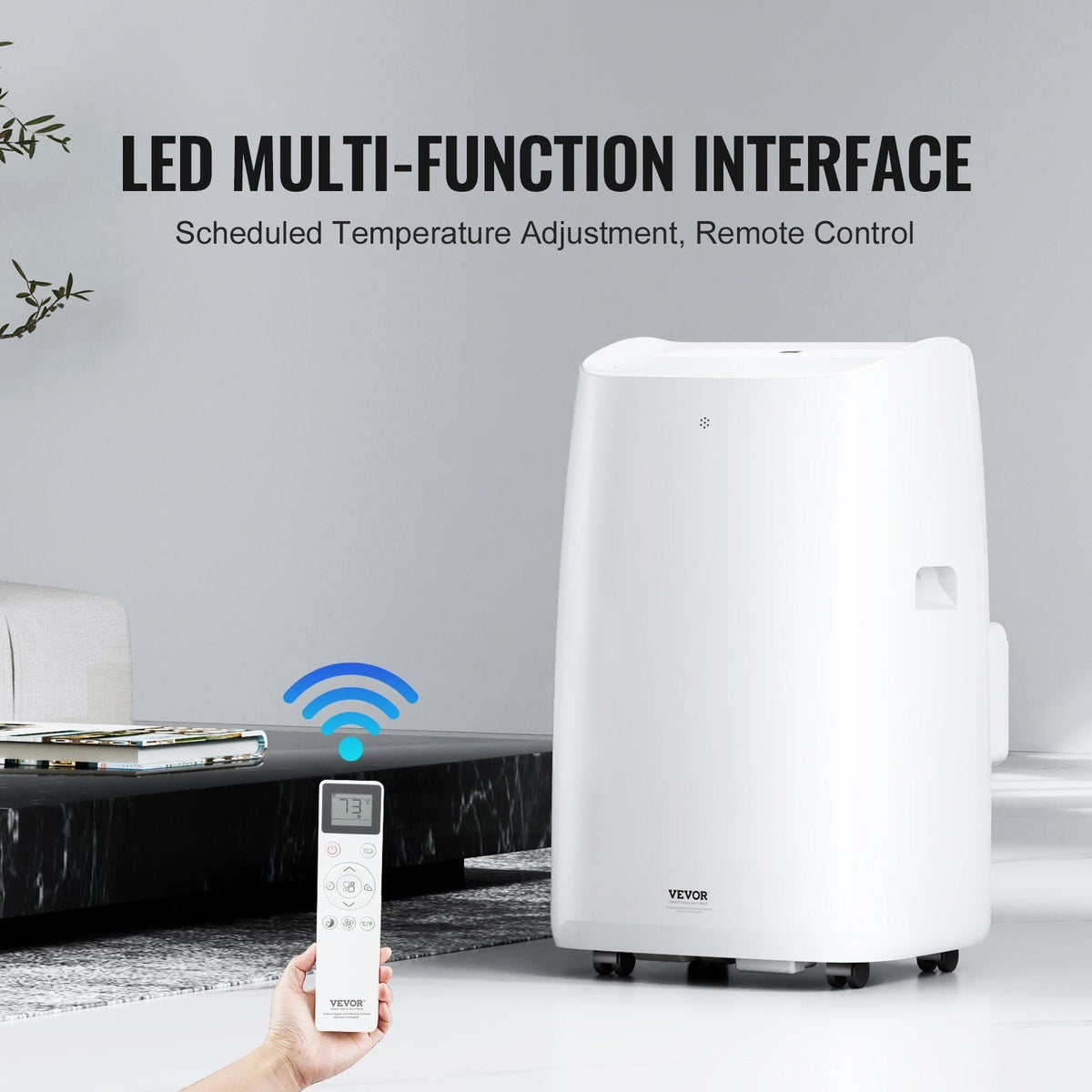 Portable Air Conditioner 14k BTU 4 in 1 AC Warm/Cool Dehumidifier Fan