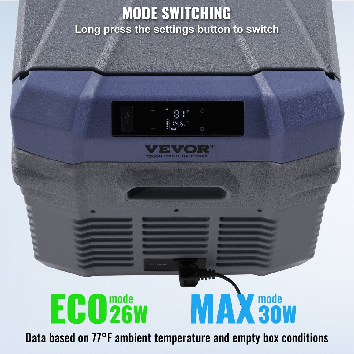 Portable Car Refrigerator Freezer Compressor 30 L Single Zone for Car Home