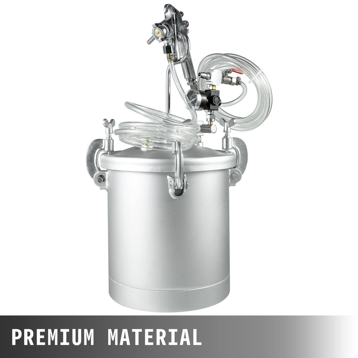 Pressure Pot Tank 10L Pressure Pot Paint Sprayer 2.5 Gallon Paint Pressure Pot Stainless Paint Tank with 3.5mm Nozzle Spray Guns and Paint Hose (10L 3.5mm)