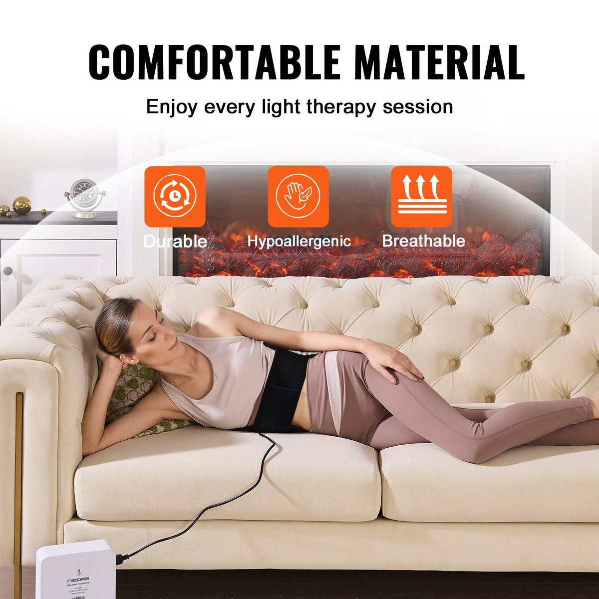 Red Light Therapy Pad, 120PCS 3-Chip LED Light Therapy Pad, 660nm & 850nm Dual Wavelengths Light Therapy for Back Shoulder Neck Pain Relief, Skin Health, Wound Healing, 16.1 x 7.9-inch