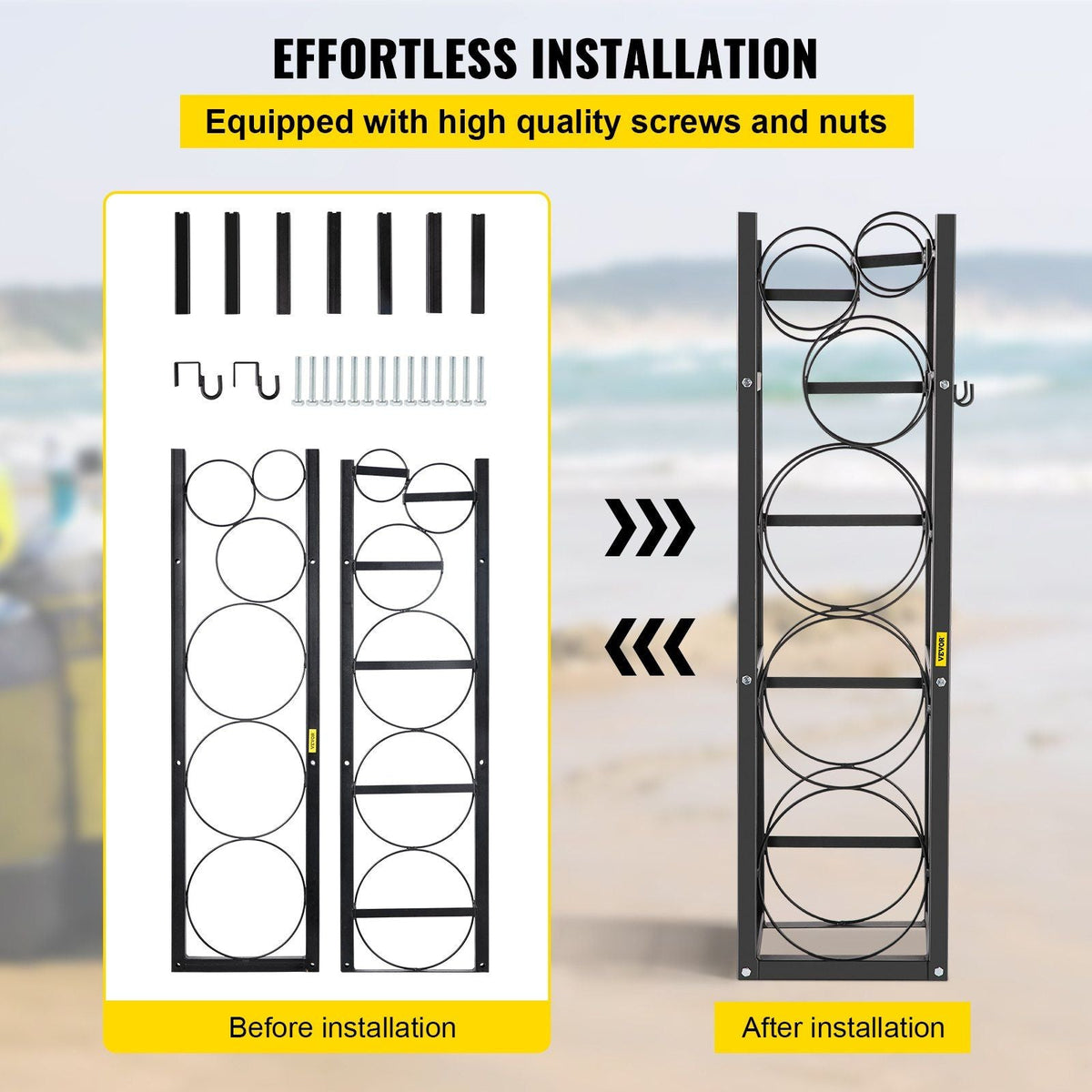 Refrigerant Tank Rack with 3-30lb and Other 3 Saving Space, Cylinder Tank Rack 1168mm, Refrigerant Cylinder Rack Gas Cylinder Racks and Holders, for Gas Oxygen Nitrogen Storage