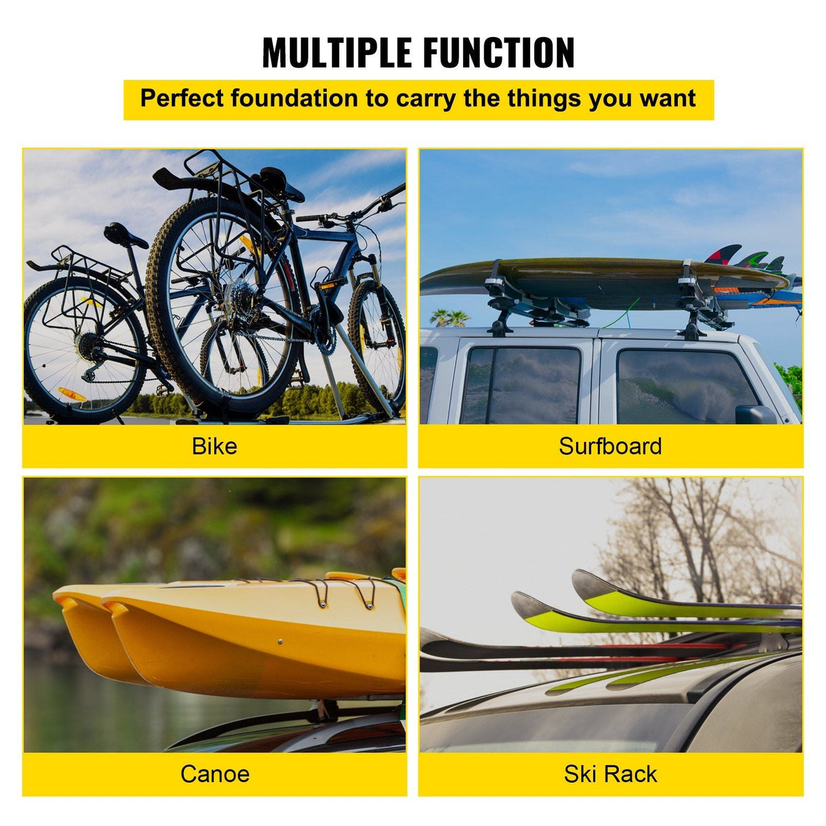 Roof Rack Compatible with Kia Sorento 2015-2021 Cross Bars Baggage Locking Roof Rail Crossbars Luggage Cargo Ladder Bike Load Roof Cross Bars 2015 2016 2017 2018 2019 2020 2021Black