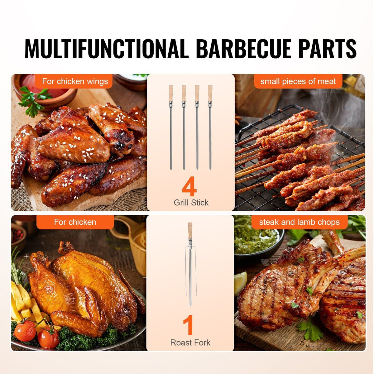 Shawarma Grill Machine, 5 Strings of Barbecue Capacity, Chicken Shawarma Cooker Machine, Gas & Electric Broiler Gyro Rotisserie Oven Doner Kebab Machine, for Home Restaurant Kitchen Parties