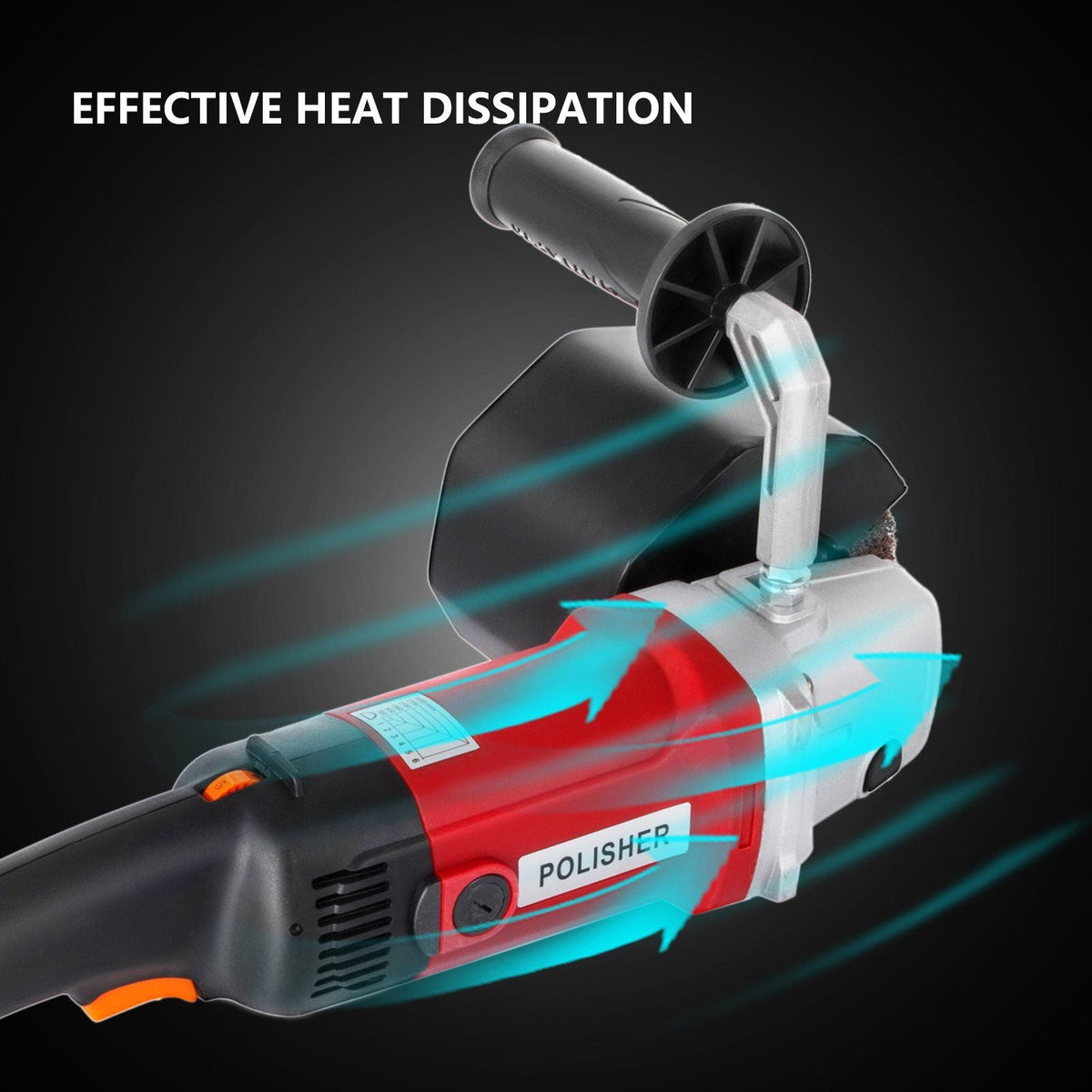 Stainless Steel Polisher Handheld Sander Polisher Wheel 1200W Burnishing Machine 4 Polishing Wheels 110V