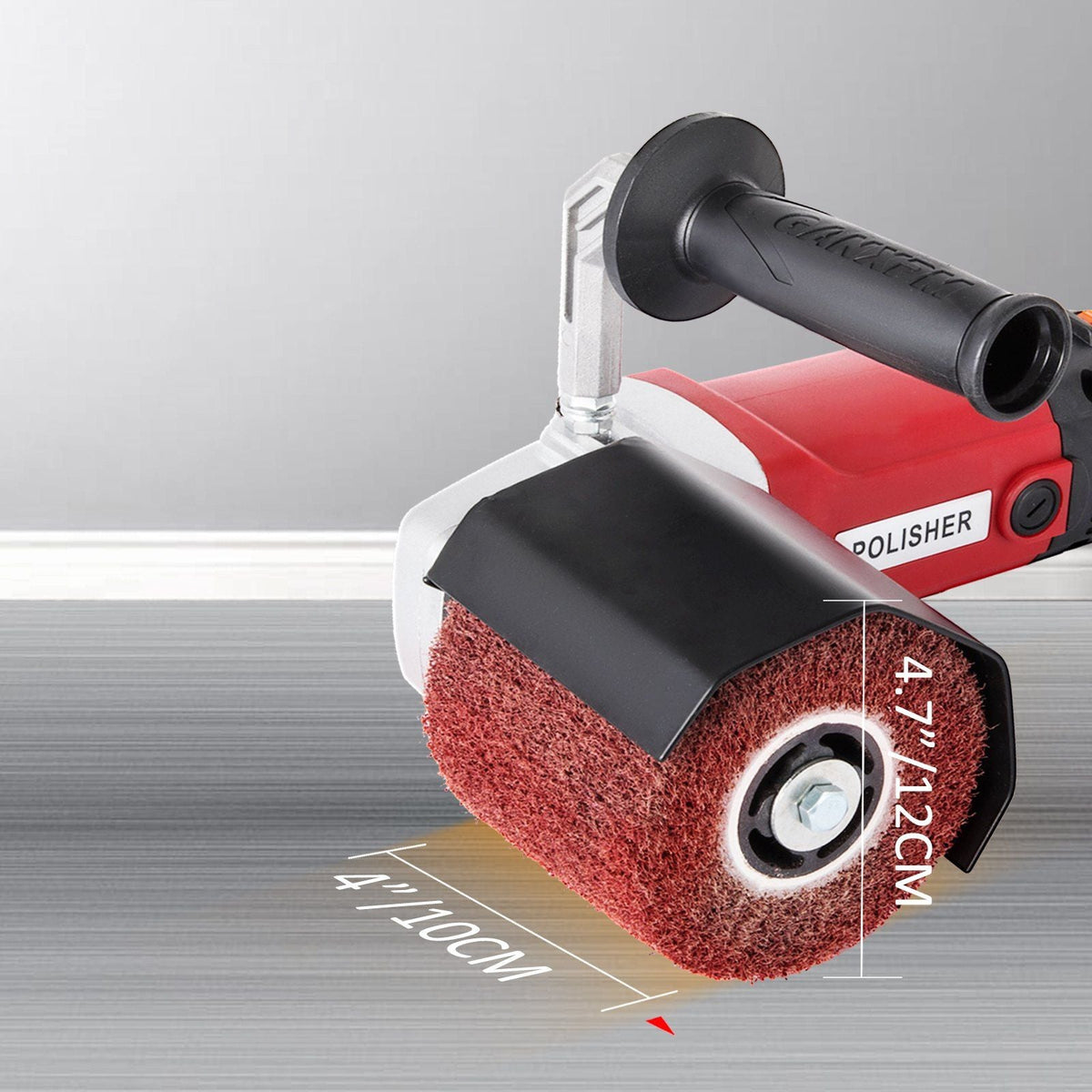 Stainless Steel Polisher Handheld Sander Polisher Wheel 1200W Burnishing Machine 4 Polishing Wheels 110V