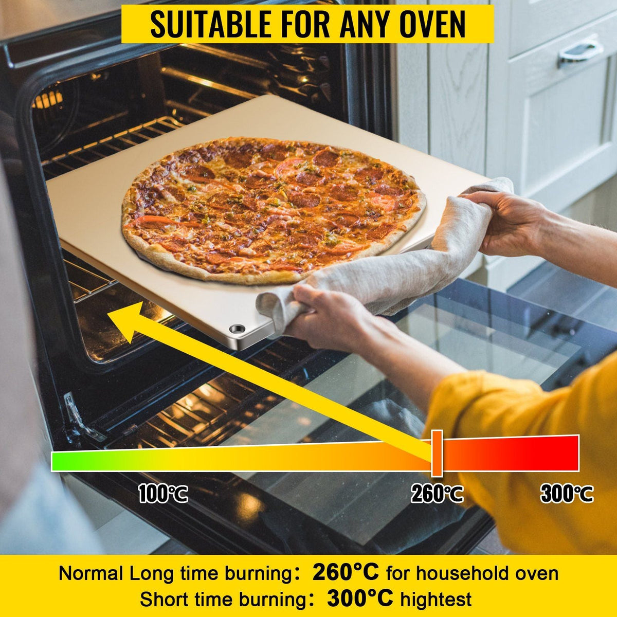 Steel Pizza Stone, Solid Steel Baking Steel, 16" x 14" Steel Pizza Plate, 0.2" Thick Steel Pizza Pan, High-Performance Pizza Steel for Grill and Oven, Baking Surface for Oven Cooking and Baking