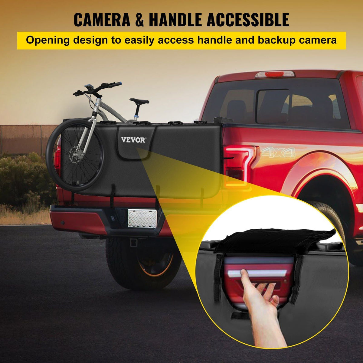 Tailgate Pad for Bikes, Tailgate Protection Cover Carries UP to 5 Mountain Bikes,54" Bike Pickup Pad for Pickup Truck