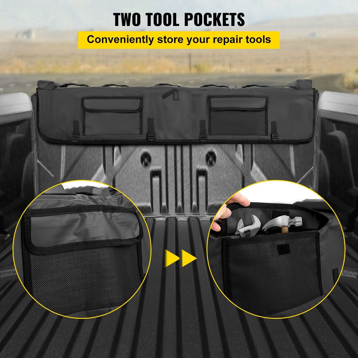 Tailgate Pad for Bikes, Tailgate Protection Cover Carries UP to 5 Mountain Bikes,54" Bike Pickup Pad for Pickup Truck
