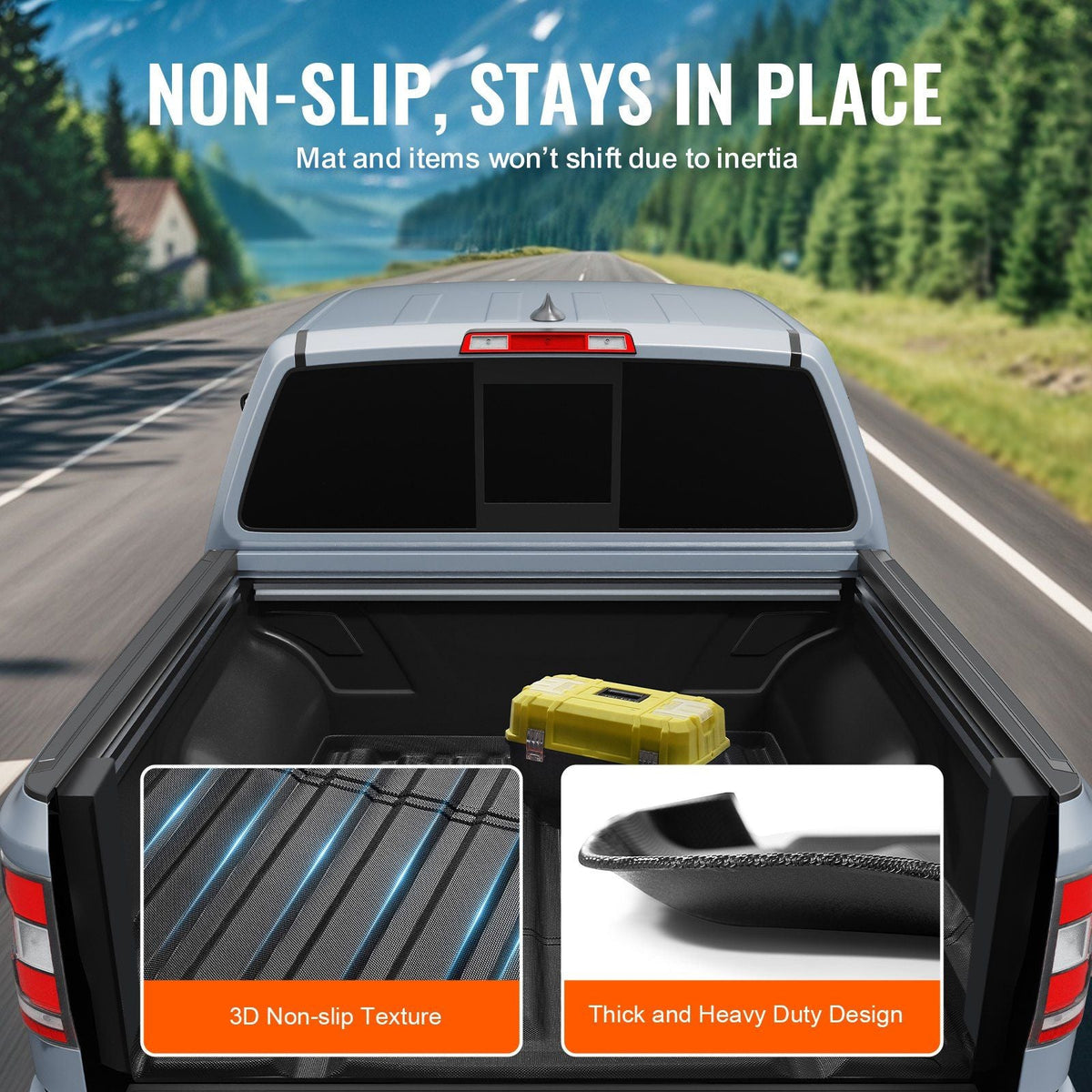 Truck Bed Mat Fit 2022-2024 Nissan Frontier TPE Truck Bed Liner Accessory