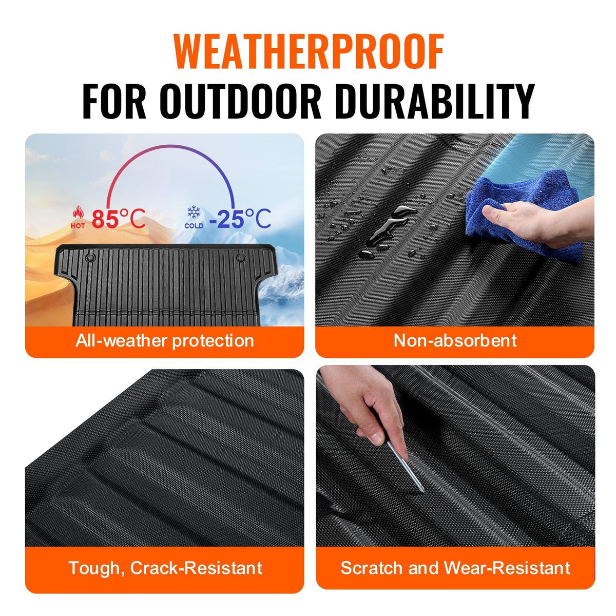 Truck Bed Mat Fit 2022-2024 Toyota Tundra TPE Truck Bed Liner Accessories
