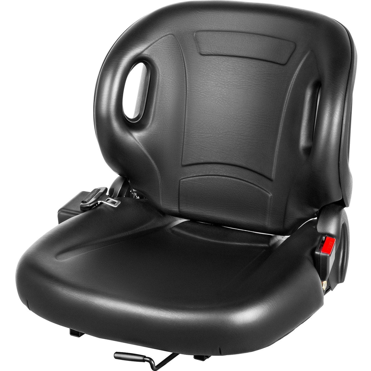 Universal Tractor Seat With Retractable Seat Belt Switch, Forklift Seat, Lawn Mower Seat, Equipment Seat Compatible With Hyster, Tcm, Mitsubishi, And Nissan , Black