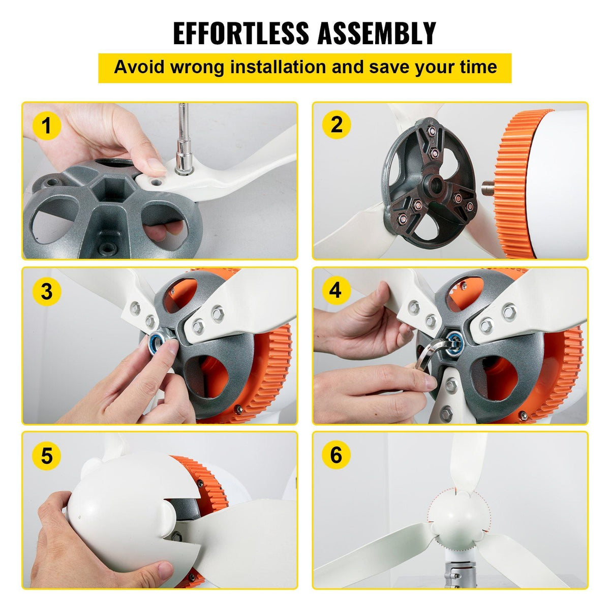 Wind Turbine Generator, 12V/AC Wind Turbine Kit, 400W Wind Power Generator w/Wind & Solar Controller 3 Blades Auto Adjust Windward Direction Suitable for Terrace, Marine, Motorhome, Chalet, Boat